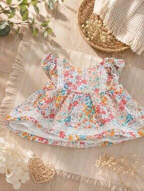 Size 3-6M Baby Girls Tommy Bahama Multicolor Baby Dress